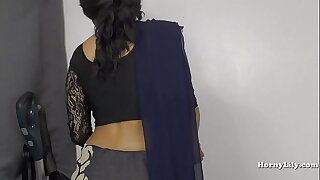 Horny Indian girl pees for the brush brother in performance roleplay in Hindi
